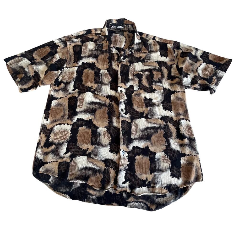 Riscatto men’s short sleeve Shirts Collared Button Up Hawaiian Beach Summer XL